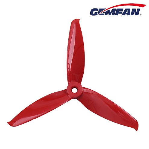2xCW, 2xCCW Gemfan 5152 5,1x5,2 Flash 3-Blatt-Propeller Rot